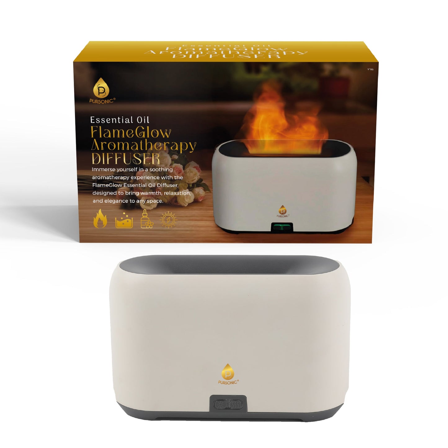 Pursonic Essential Oil FlameGlow Aromatherapy Diffuser-0