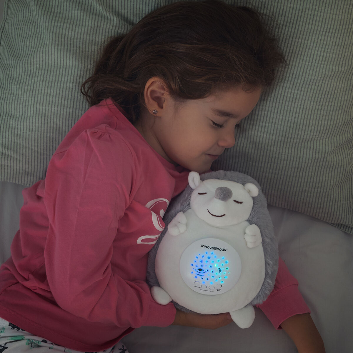 Hedgehog Soft Toy with White Noise and Nightlight Projector Spikey InnovaGoods-5